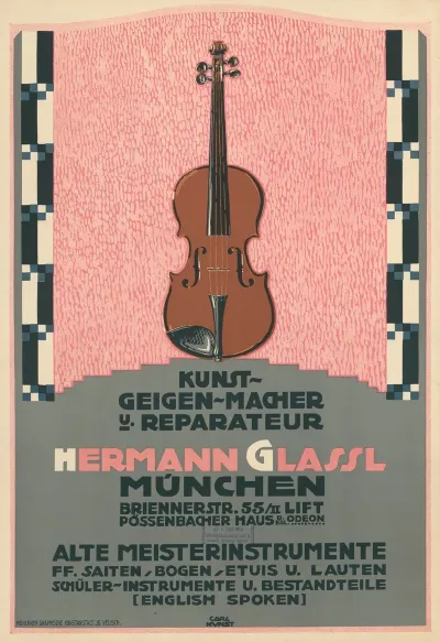 Kunst Geigen Macher Und Reparateur Hermann Glassl Munchen