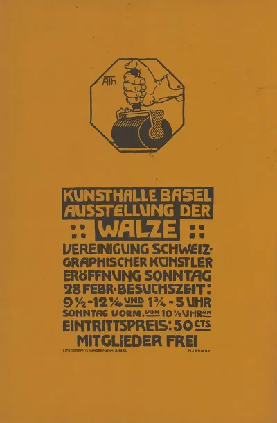 Kunsthalle Basel Ausstellung Der Walze Vereinigung Schweiz Graphischer Kunstler