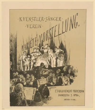 Kunstler Sanger Verein Variete Vorstellung Etablissement Universum