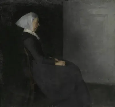 Kunstnerens Moder Frederikke Hammershoi Portrait Of The Artists Mother