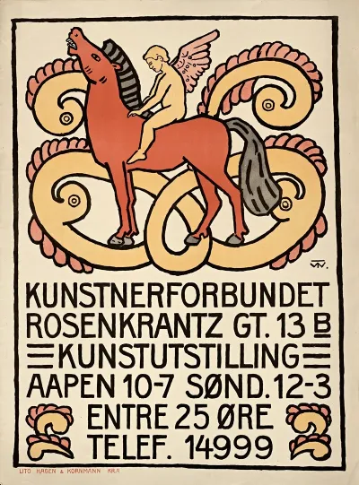 Kunstnerforbundet Rosenkrantz Gt 13 B Kunstutstilling Aapen 10 7 Sond 12 3 Entre 25 Ore Telef 14999