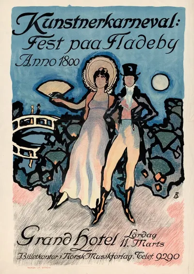 Kunstnerkarneval Fest Paa Fladeby Anno 1800