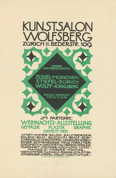 Kunstsalon Wolfsberg Weihnachtsausstellung Werke Der Professoren Zugel Stiefel Und Wolff