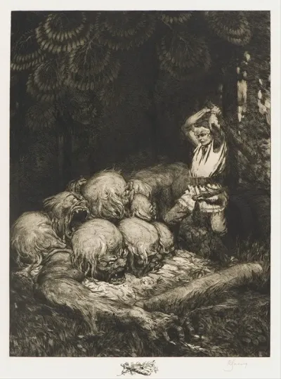 Kurbads The Hero And Nine Headed Devil