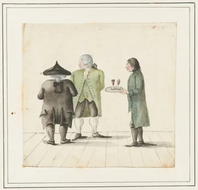 Kurgaste Und Kellner Des Bads Blumenstein