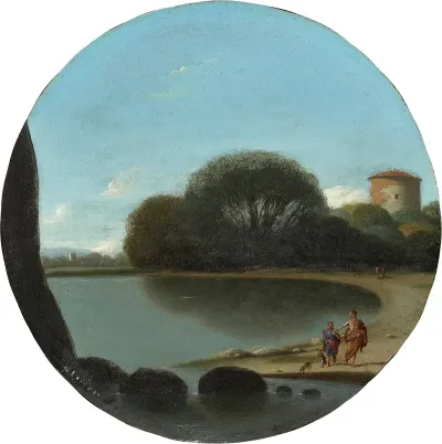 Kustenlandschaft Mit Figuren