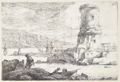 Kystlandskab Med Et Rundt Tarn