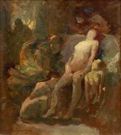 L Accouchement Femme Nue Assise