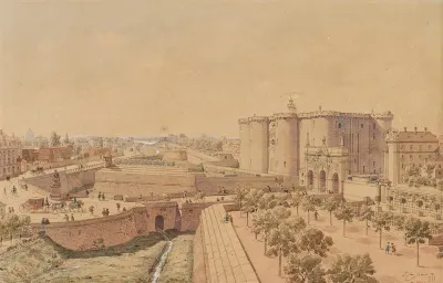 La Bastille En 1740 Vue Du Cote Du Bastion
