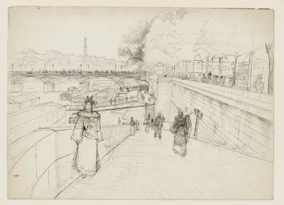 La Berge De La Seine Au Pont Des Arts