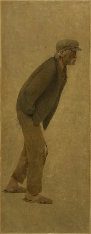La Bouchee De Pain Homme Courbe En Avant Mains Dans Les Poches