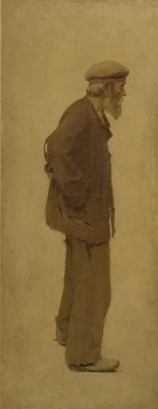La Bouchee De Pain Vieil Homme De Profil Coiffe Dun Beret Mains Dans Les Poches 2