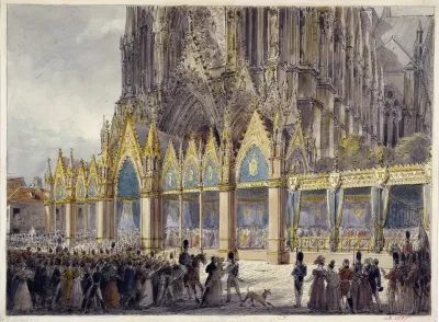 La Cathedrale De Reims Le Jour Du Sacre De Charles X En 1825