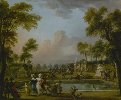 La Charge Du Prince De Lambesc Dans Le Jardin Des Tuileries Le 12 Juillet 1789