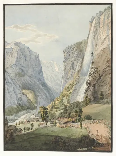 La Chute Du Staubbach Dans La Vallee De Lauterbrunnen