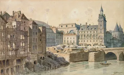 La Cite Et Le Pont Aux Change En 1800