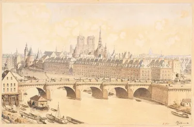 La Cite Et Le Pont Neuf En 1665