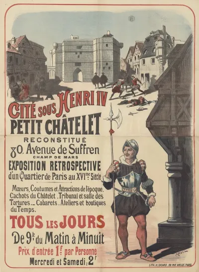 La Cite Sous Henri Iv Petit Chatelet Reconstitue 80 Avenue De Suffren Champ De Mars