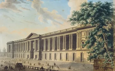 La Colonnade Du Louvre Vers 1800 Du Cote De La Terrasse Des Feuillants