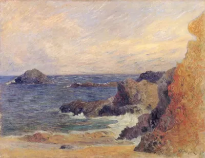 La Cote Rocheuse Ou Rochers Au Bord De La Mer