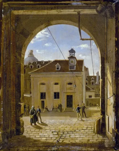 La Cour Du College Sainte Barbe Rue De Reims