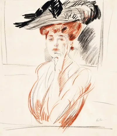 La Dame Au Chapeau Aux Plumes