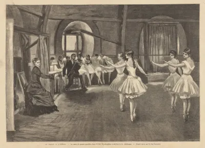 La Danse A Lopera La Classe Du Premier Quadrille Lecon De Mme Theodore Dans Le Pavillon De La Bibliotheque
