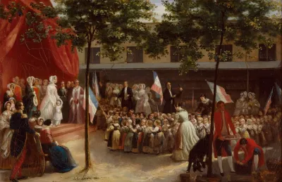 La Duchesse Dorleans Et Le Comte De Paris Visitent Une Salle Dasile Parisienne