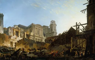 La Foire Saint Germain Apres Lincendie De La Nuit Du 16 Au 17 Mars 1762