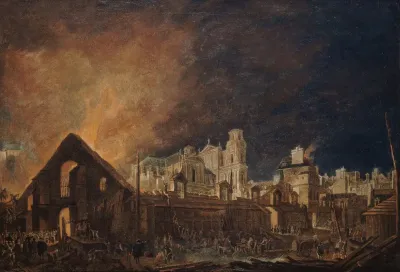 La Foire Saint Germain Pendant Lincendie Nuit Du 16 Au 17 Mars 1762