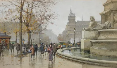 La Fontaine Du Palmier Place Du Chatelet