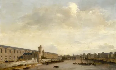 La Grande Galerie Du Louvre Avec La Porte Neuve Et La Tour De Bois 3