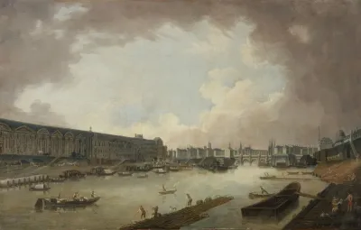 La Grande Galerie Le Pont Neuf Et Lile De La Cite Vus Du Pont Royal