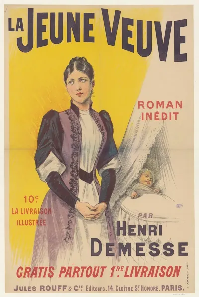 La Jeune Veuve Roman Inedit Par Henri Demesse 10c La Livraison Illustree
