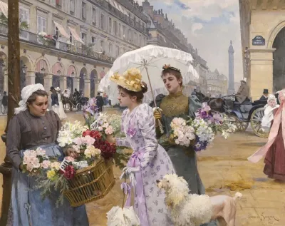 La Marchande De Fleurs Rue De Rivoli