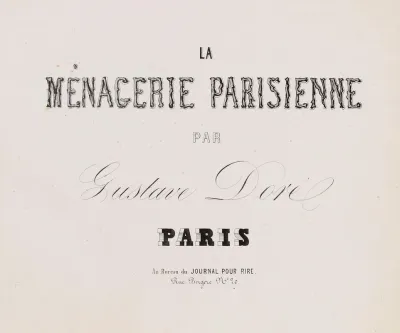 La Menagerie Parisienne Premier Tirage Pl 01