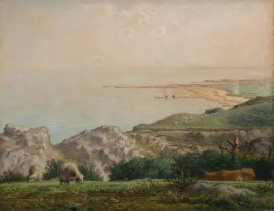 La Mer Vue Du Haut De La Falaise De Landemer