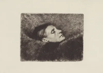 La Mere De Lartiste Sommeillant De Profil