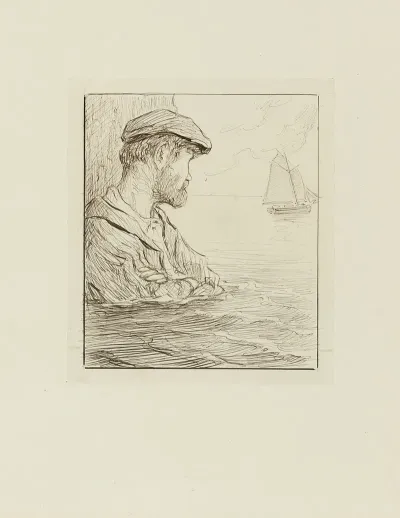 La Mort De Gilliatt Dessin Pour Le Cul De Lampe Du Chapitre 24 La Grande Tombe