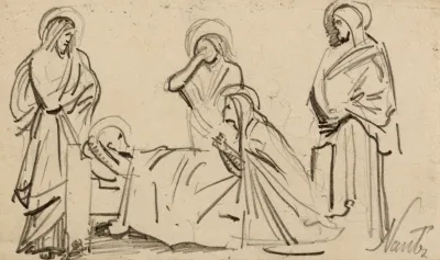 La Mort De Saint Joseph Avec Cinq Protagonistes