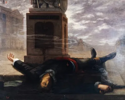La Mort De Victor Bach Le 18 Brumaire Au Pied De La Statue De La Liberte Place De La Concorde