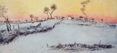 La Neige Soleil Couchant