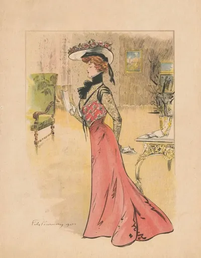 La Nouvelle Mode No 22 2 Juin 1901 Omslag Met Lezende Dame