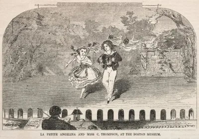 La Petite Angelina And Miss C Thompson At The Boston Museum