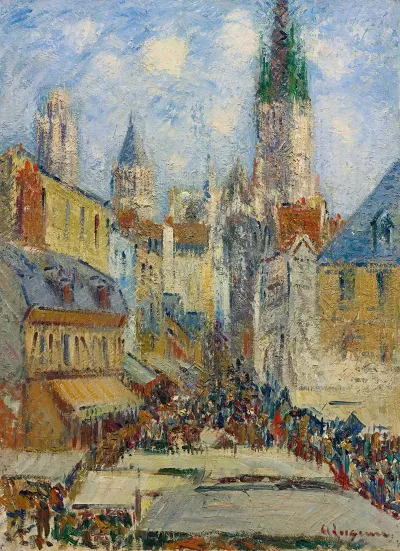 La Place De La Basse Vielle Tour Et Le Marche De La Place Rue De Lepicerie
