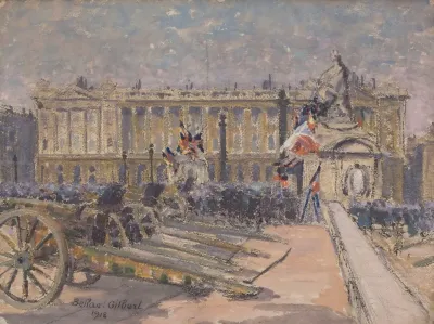 La Place De La Concorde Le Jour De Larmistice Le 11 Novembre 1918