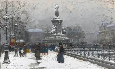 La Place De La Republique Neige