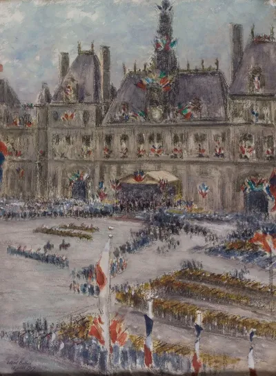 La Place De Lhotel De Ville Le 13 Juillet 1919