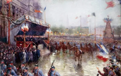 La Place De Lhotel De Ville Le 20 Octobre 1918 Manifestation En Lhonneur De La Classe 1920