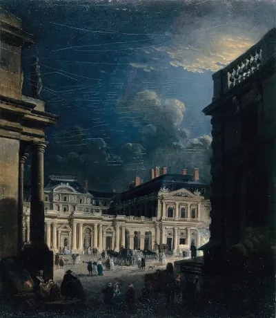 La Place Du Palais Royal Au Clair De Lune